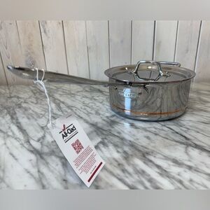 All-Clad, 3 Quart, 5-Ply Bonded Cookware, Copper Core Sauce Pan with Lid